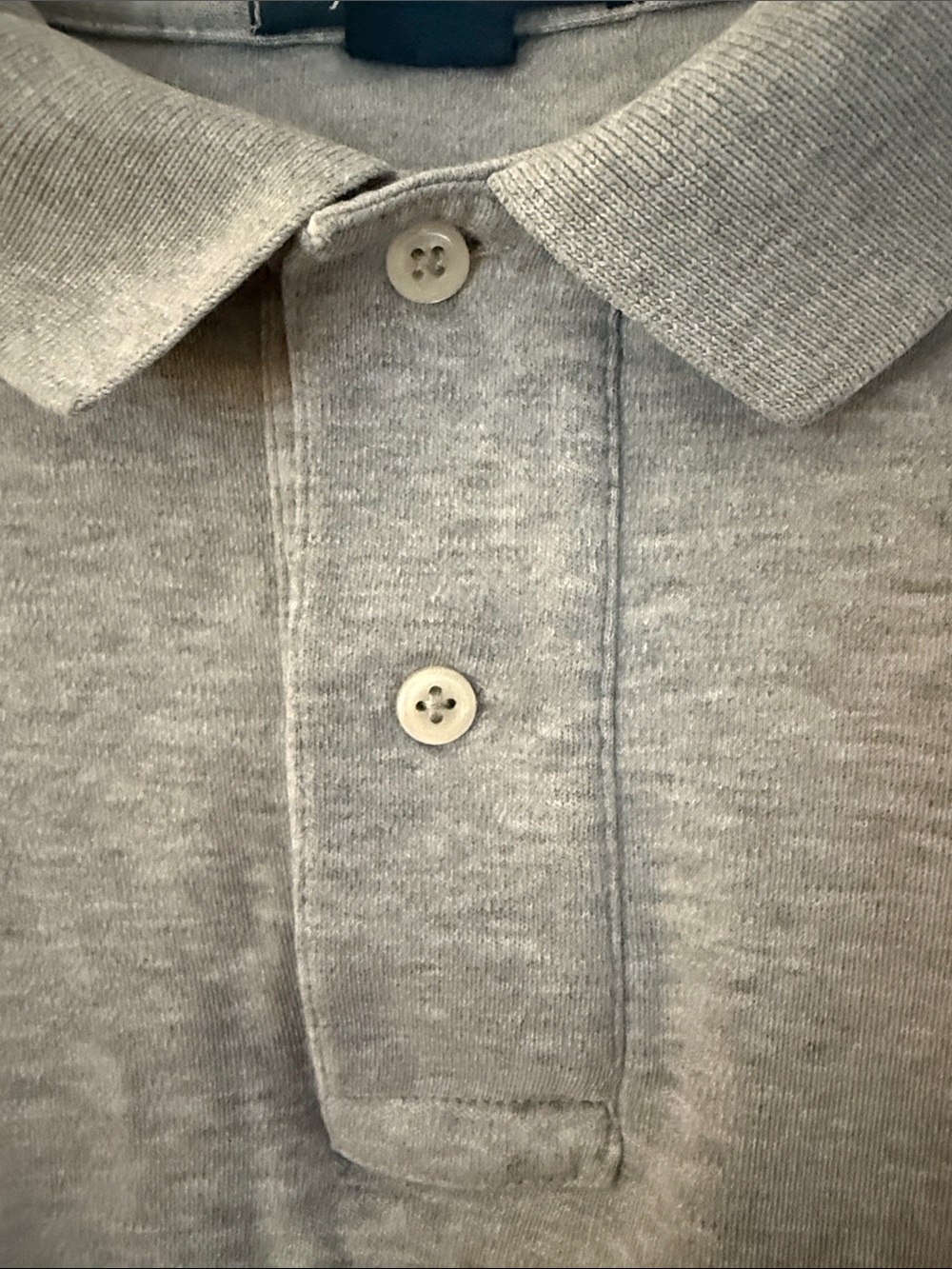 3/$20 Polo by Ralph Lauren Light Gray Polo with Navy Pony Logo Business Casual - Picture 5 of 7